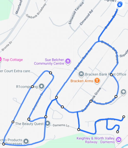 Bracken Bank route 1