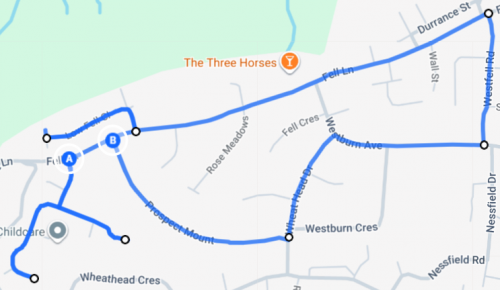 Fell Lane Route Fell Lane Route